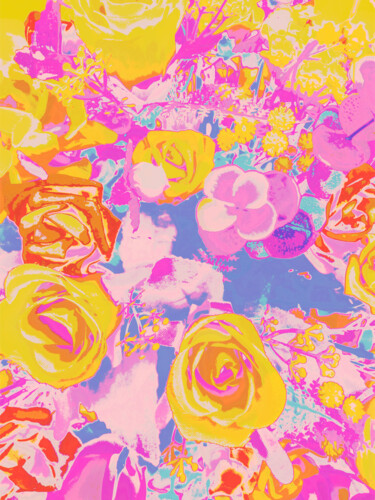 Digitale Kunst mit dem Titel "Floral 1" von Wagnerps, Original-Kunstwerk, Digitale Malerei