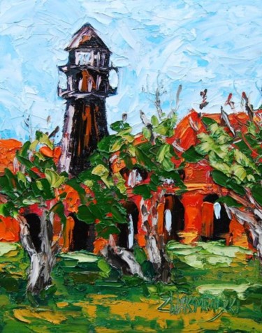 Painting titled "LIGHTHOUSE AT FORT…" by Zbigniew Waksmundzki, Original Artwork, Oil