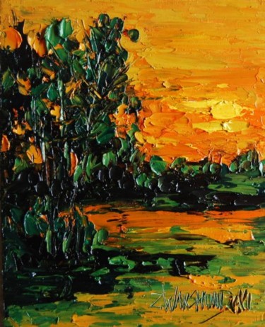 Painting titled "FLORIDA SUNSET NR3" by Zbigniew Waksmundzki, Original Artwork, Oil