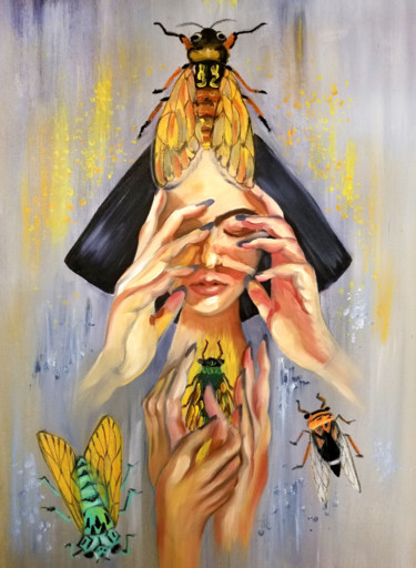 Painting titled "Protector of life" by Yuk Wa Yu, Original Artwork, Acrylic