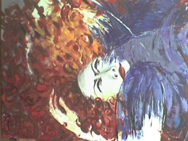 Pittura intitolato "found wings" da Marzena Walczuk, Opera d'arte originale