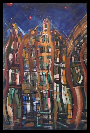 Painting titled "Amsterdam II" by Marzena Walczuk, Original Artwork, Acrylic