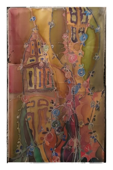 Arte textil titulada "100% silk painting…" por Marzena Walczuk, Obra de arte original, Otro