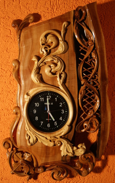 Artesanato intitulada "Wooden Watch" por Waldemar Engelowski, Obras de arte originais