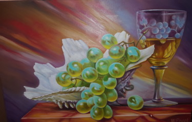 Malerei mit dem Titel "White Wine" von Waldemar Engelowski, Original-Kunstwerk, Öl