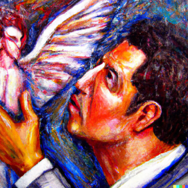 Arte digital titulada "Anjo Querubim 2" por Waldemir Espíndola, Obra de arte original, Imagen generada por IA