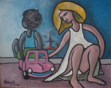 Painting titled "Christal, et la voi…" by Marc Walencik, Original Artwork