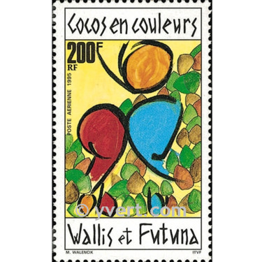 Painting titled "cocos-en-couleur.jpg" by Marc Walencik, Original Artwork, Acrylic