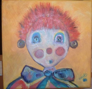 Peinture intitulée "le clown de kyllian" par Walibur55, Œuvre d'art originale