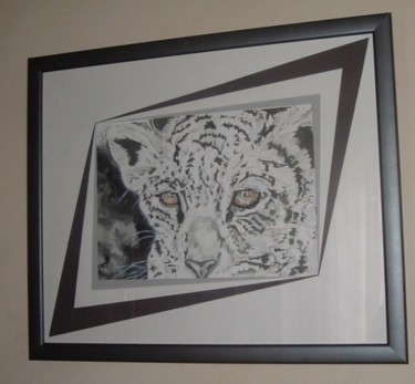 Peinture intitulée "tigredesneiges.JPG" par Walibur55, Œuvre d'art originale