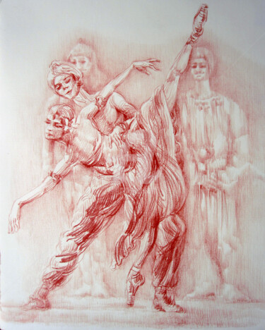 Рисунок под названием "La révélation de Ni…" - Walid Lemkecher, Подлинное произведение искусства, Карандаш