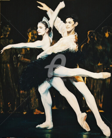 Картина под названием "Danse royale" - Walid Lemkecher, Подлинное произведение искусства, Масло