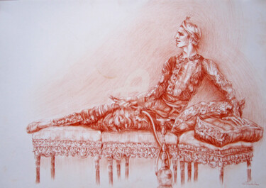 Drawing titled "Ballet La Bayadère…" by Walid Lemkecher, Original Artwork, Pastel