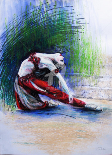 Dessin intitulée "Ballet La Bayadère…" par Walid Lemkecher, Œuvre d'art originale, Autre
