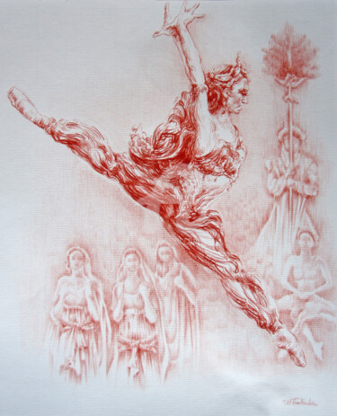 Drawing titled "Ballet La Bayadère…" by Walid Lemkecher, Original Artwork, Other