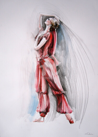 Drawing titled "Ballet La Bayadère…" by Walid Lemkecher, Original Artwork, Other