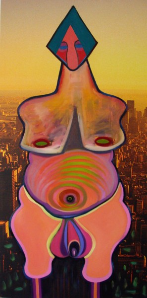 Malerei mit dem Titel "Adam w Nowym Jorku" von Waljarosz, Original-Kunstwerk, Öl