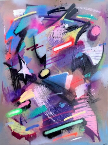 "Acid letter" başlıklı Tablo Walker Valentin (Allias) tarafından, Orijinal sanat, Akrilik Ahşap Sedye çerçevesi üzerine mont…