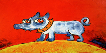 "Brad, chien du grou…" başlıklı Tablo Wallace [Zurini] tarafından, Orijinal sanat, Pigmentler Ahşap Sedye çerçevesi üzerine…