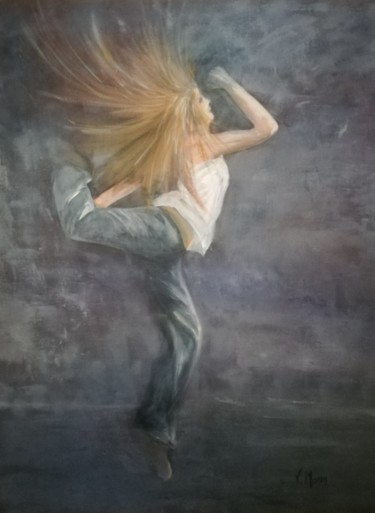 Painting titled "Hip hop dancer" by Valérie Morin, Original Artwork, Acrylic