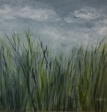 Painting titled "Herbes folles" by Valérie Morin, Original Artwork, Acrylic