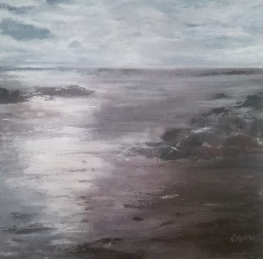 Painting titled "Marée basse" by Valérie Morin, Original Artwork, Acrylic