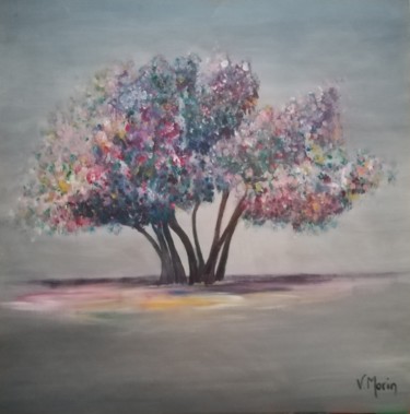 Pintura intitulada "The brocoli tree" por Valérie Morin, Obras de arte originais, Acrílico