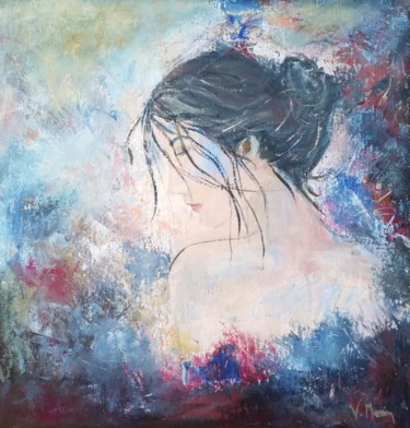 Peinture intitulée "Au delà" par Valérie Morin, Œuvre d'art originale, Acrylique