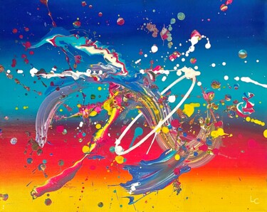 Malerei mit dem Titel "Mini Rainbow" von Lucie Coeuret, Original-Kunstwerk, Acryl