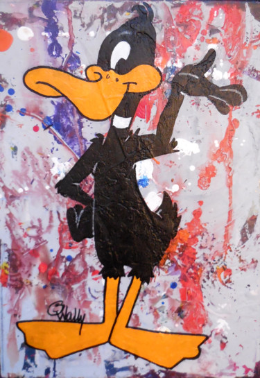 Peinture intitulée "Duffy Duck #2020_11…" par Wally, Œuvre d'art originale, Acrylique