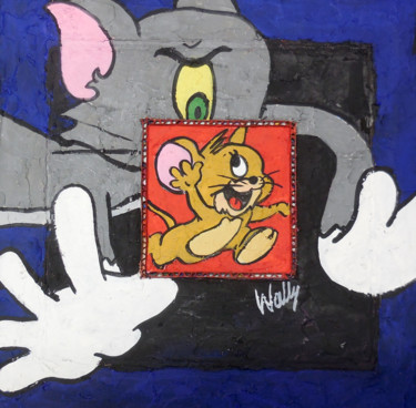 Peinture intitulée "Tom et Jerry #2020_…" par Wally, Œuvre d'art originale, Acrylique