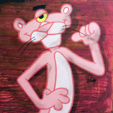 #2020_11_19 Pink Panther Peinture intitulée "#2020_11_19 Pink Pa…" par Wally, Œuvre d'art originale, Acrylique