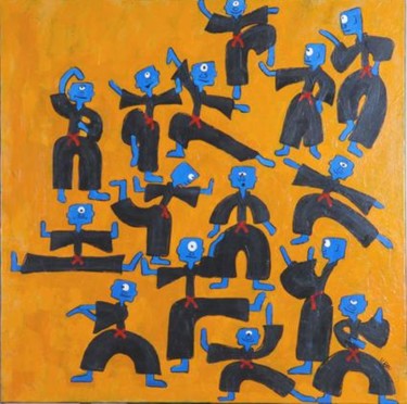 Painting titled "Tous pareils tous d…" by Wally, Original Artwork