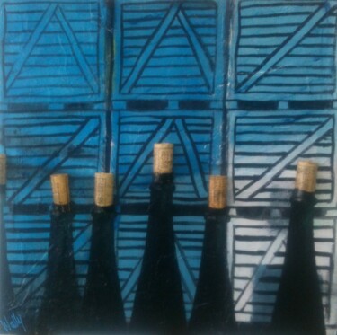 Painting titled "2013_02_01 Bouchons…" by Wally, Original Artwork, Acrylic