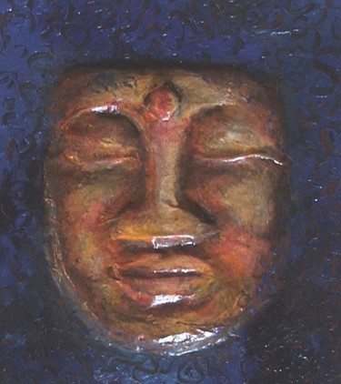 Peinture intitulée "bouddha relief" par Wally, Œuvre d'art originale