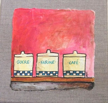 Painting titled "sucre farine café" by Wally, Original Artwork