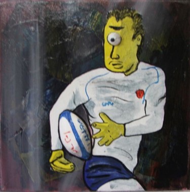 Peinture intitulée "tom rugby" par Wally, Œuvre d'art originale