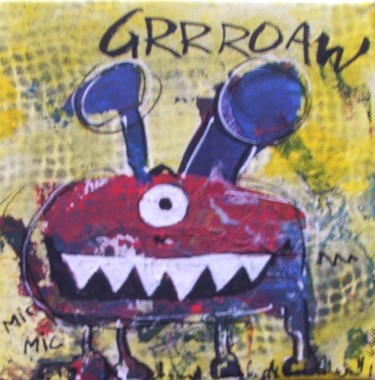 Peinture intitulée "Grrroaw" par Wally, Œuvre d'art originale