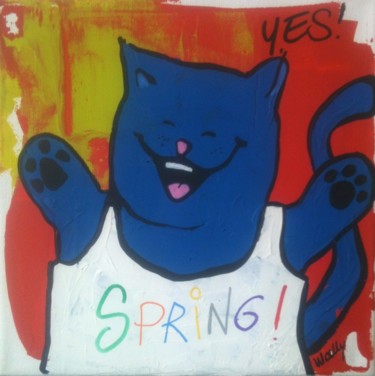 Peinture intitulée "2013_04_05 Yes !" par Wally, Œuvre d'art originale