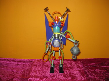 Скульптура под названием "Robot   collection" - Gilles Bellagamba, Подлинное произведение искусства, Металлы