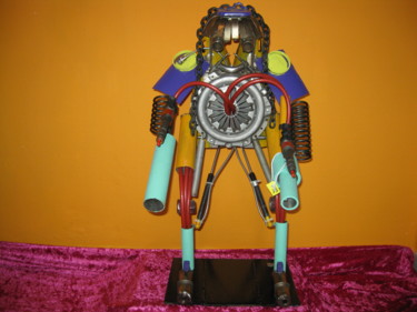 Sculpture titled "Robot   collection" by Gilles Bellagamba, Original Artwork, Metals