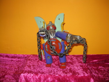 Sculpture titled "robot collection" by Gilles Bellagamba, Original Artwork, Metals