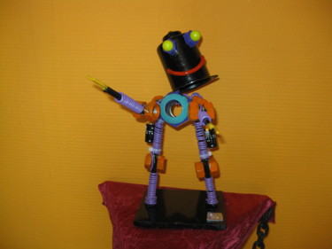 Sculpture titled "sculpture  robot" by Gilles Bellagamba, Original Artwork, Metals