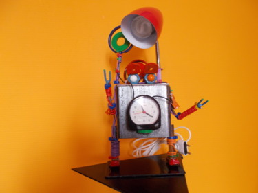 "robot lampe" başlıklı Heykel Gilles Bellagamba tarafından, Orijinal sanat, Metaller