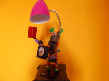 雕塑 标题为“robot lampe” 由Gilles Bellagamba, 原创艺术品, 金属