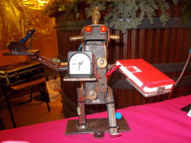 雕塑 标题为“robot  réveil” 由Gilles Bellagamba, 原创艺术品, 金属