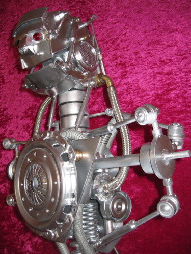 Skulptur mit dem Titel "robot" von Gilles Bellagamba, Original-Kunstwerk, Metalle