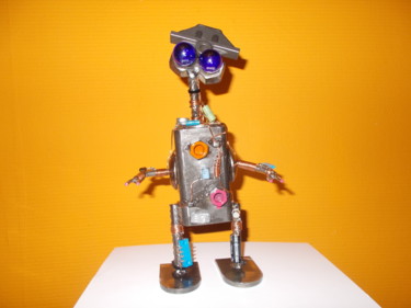 "robot" başlıklı Heykel Gilles Bellagamba tarafından, Orijinal sanat, Metaller