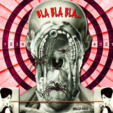 Arts numériques intitulée "bla bla bla" par Wally Sanetra, Œuvre d'art originale, Travail numérique 2D