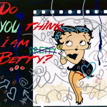 Malerei mit dem Titel "DO YOU  THINK" von Wal Productions, Original-Kunstwerk, Acryl